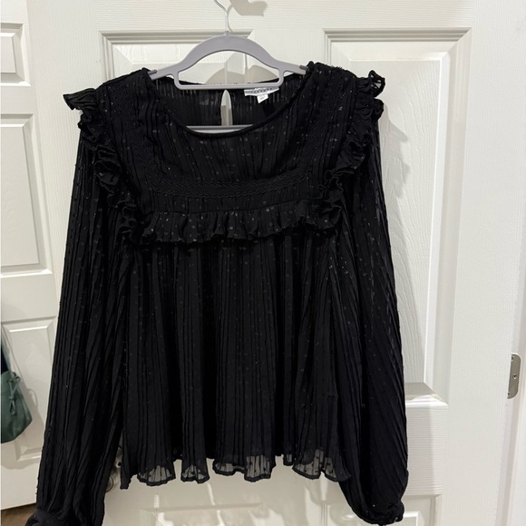 Topshop Tops - Topshop Elegant Black Ruffled Women's Blouse size 12